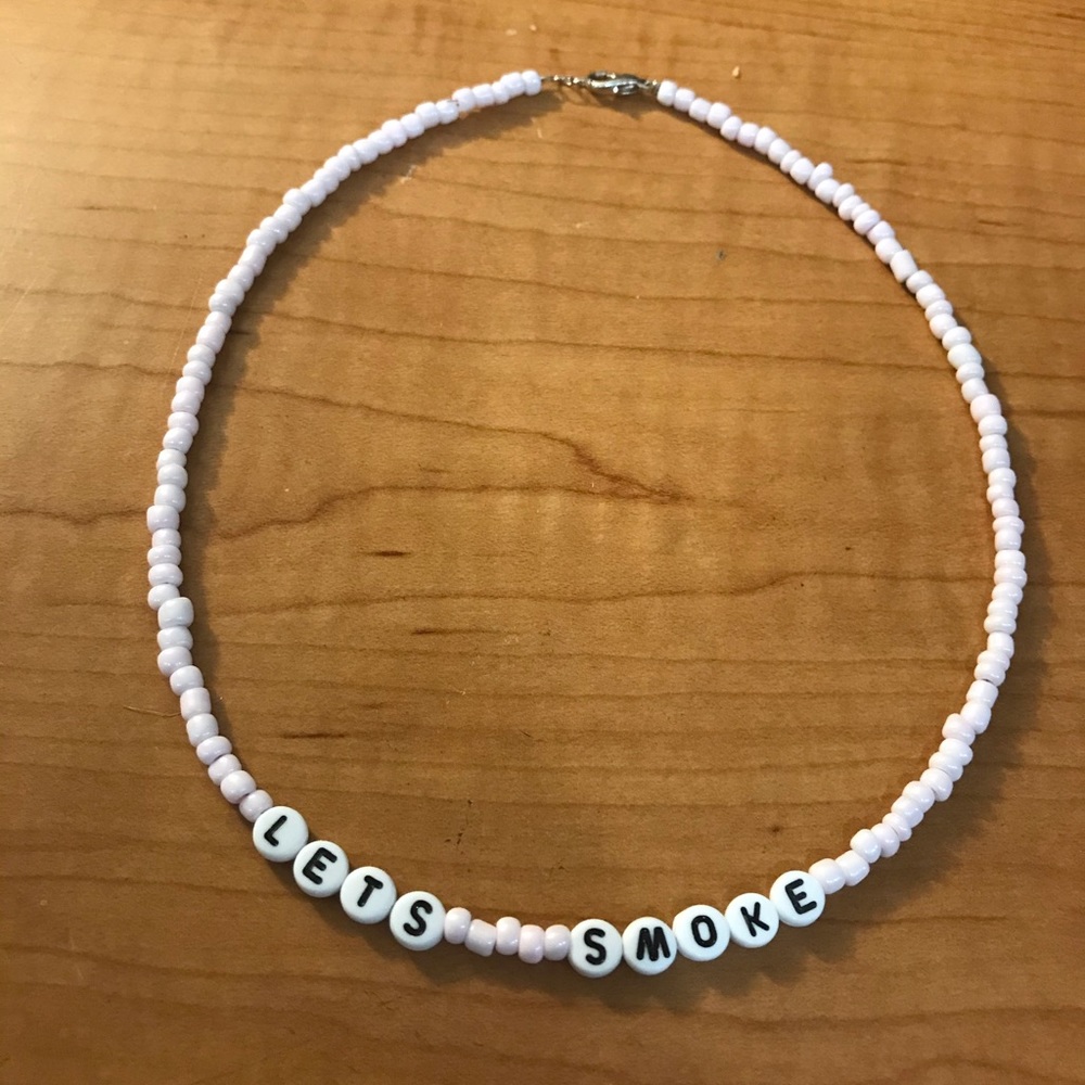 Let’s smoke beaded handmade necklace